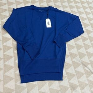 Universal standard Fiona side slit sweatshirt royal blue